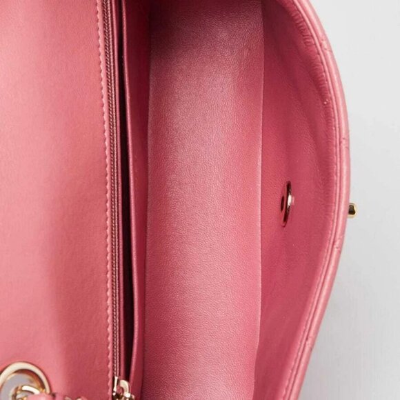 Chanel Pink Quilted Lambskin Leather Valentine Charms Rectangular Mini Flap Bag - Picture 8 of 11